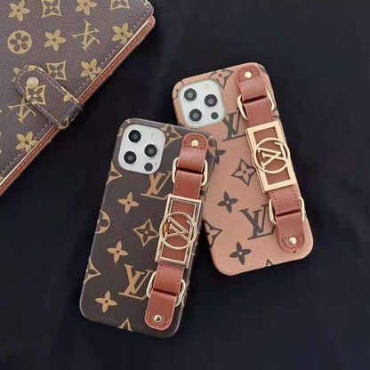 Vintage letter wrist phone case For iphone