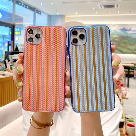 Woven pattern mobile phone case