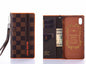 Square leather card case phone case