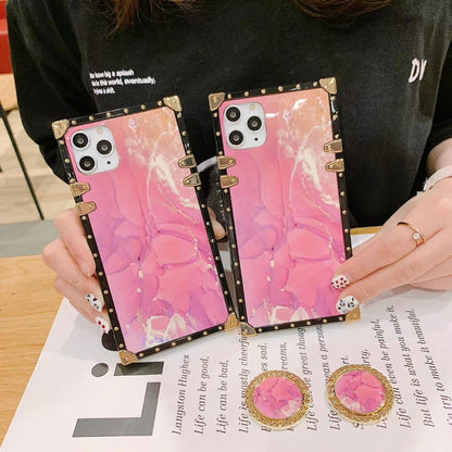 Pink square phone case for Samsung
