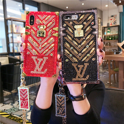 Full Diamond square phone case for iPhone