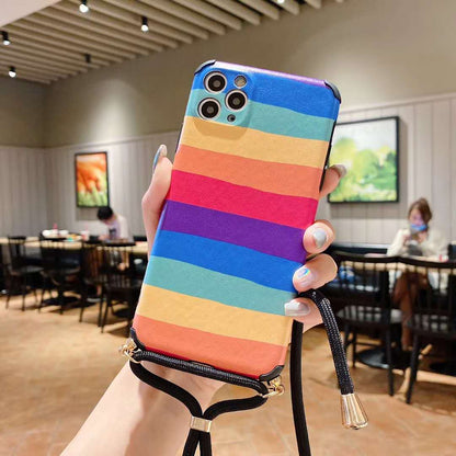 Rainbow Lanyard Phone Case
