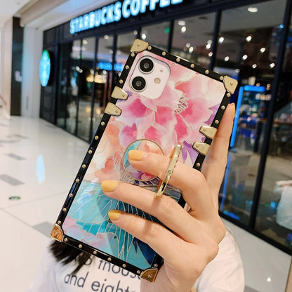 Fashion flowers square phone case for Samsung