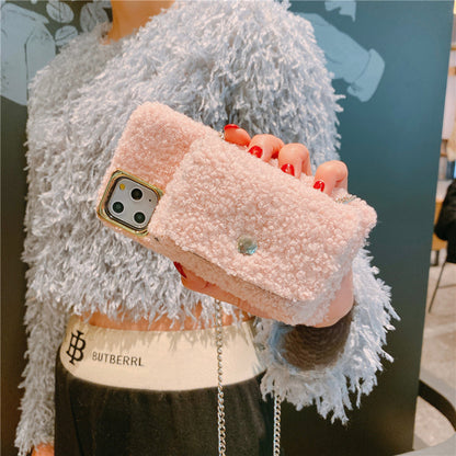Plush wallet phone case