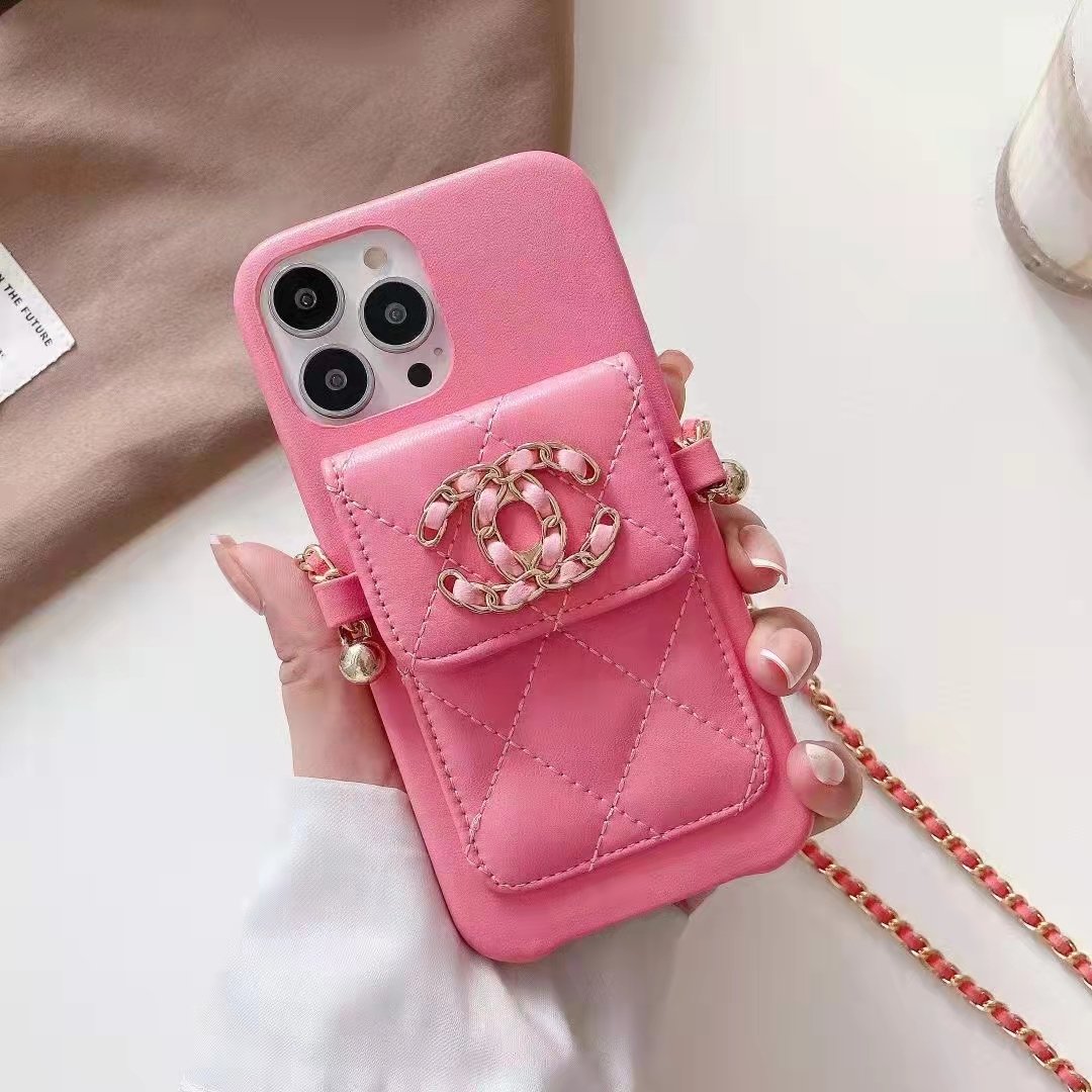 Luxury leather chain phone case  For iphone