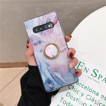 Gold Leaf Marble Bracket Soft Phone Case - LVCASE
