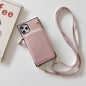 Zipper card bag square phone case for samsung