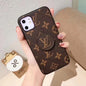 Retro leather stand phone case