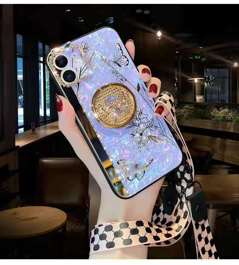 Rhinestone Butterfly  phone case For Samsung