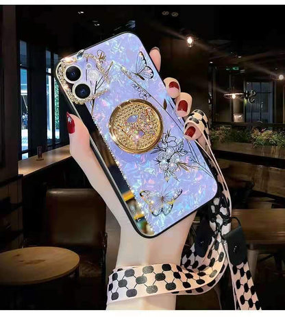 Rhinestone Butterfly  phone case For Samsung