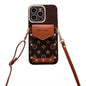 Luxury leather card case phone case for iphone