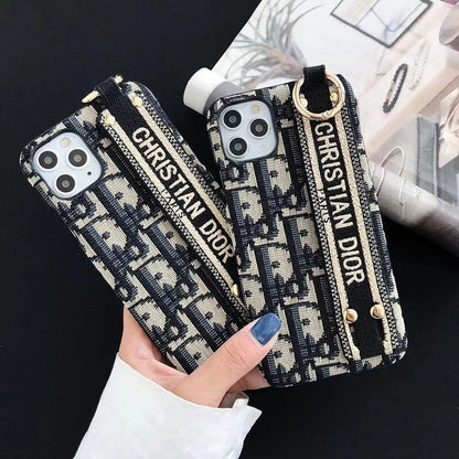 Embroidered retro Wristband phone case