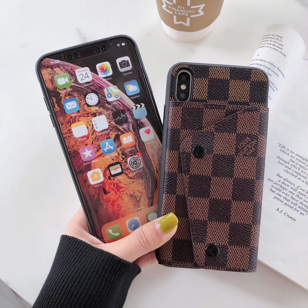 Retro Coin purse leather phone case