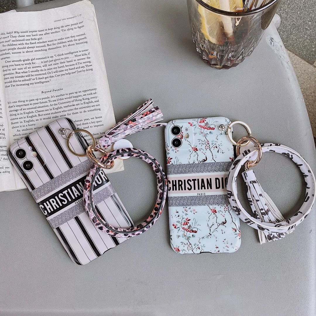 Fashion flowers bracelet phone case