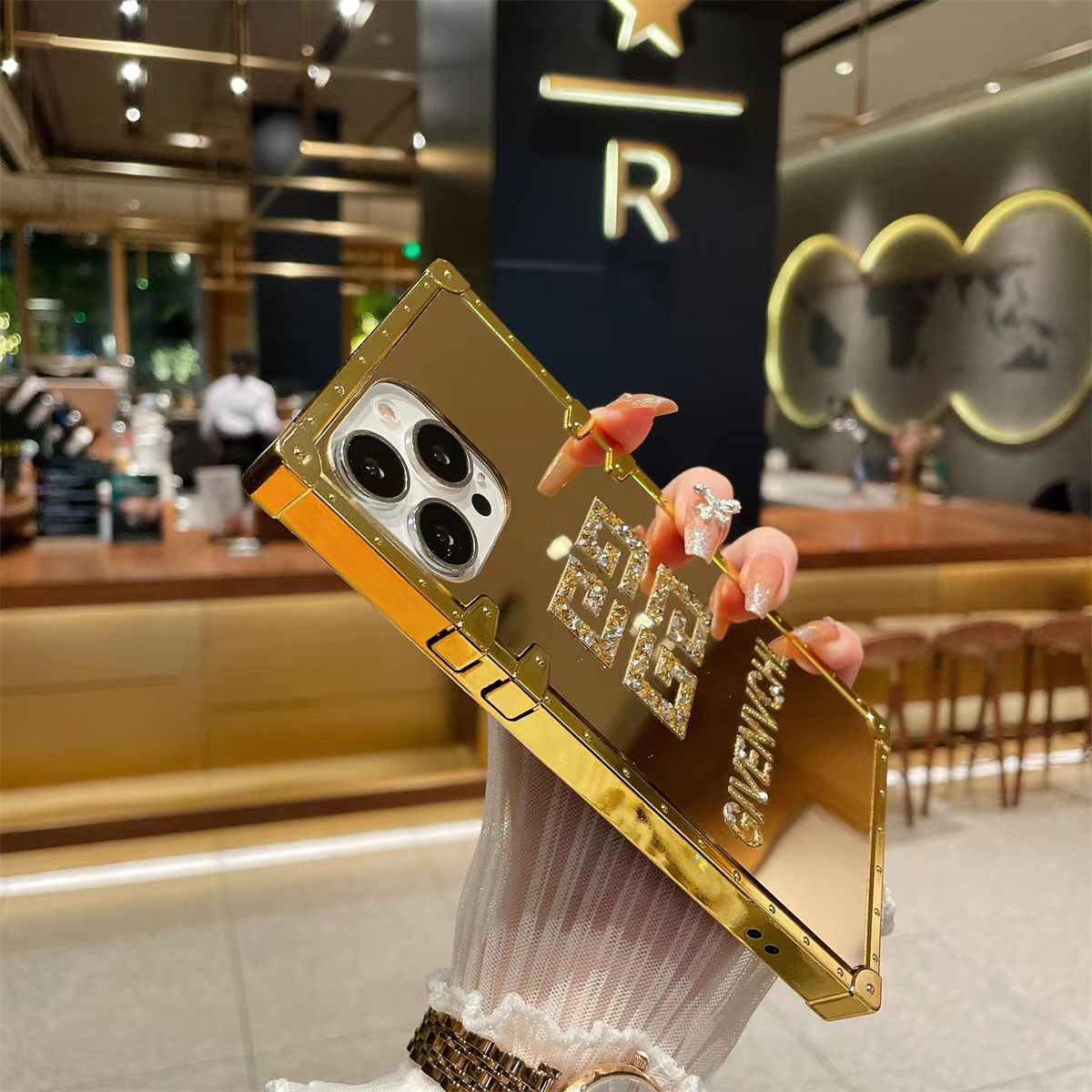 Luxury  Diamond Square Phone Case for iPhone
