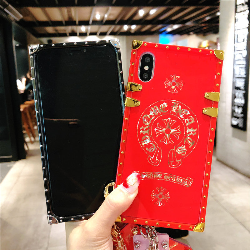 Fashion chain square phone case for Samsung