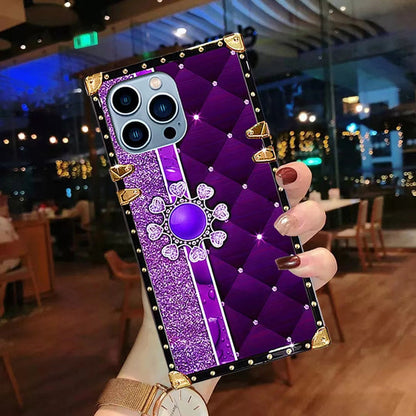 Luxury  Diamond   Square   phone case for samsung