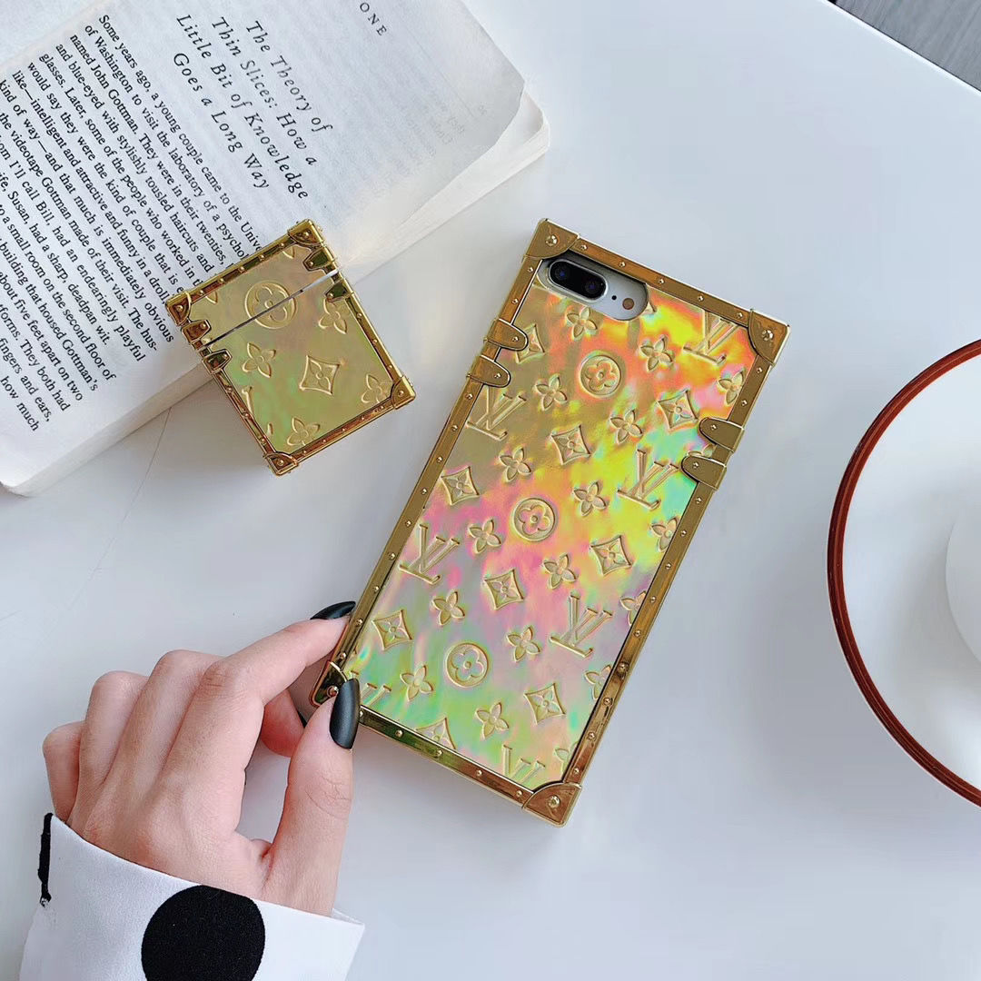 Laser letters Square phone case and Airpods case