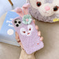 Cute rabbit plush phone case