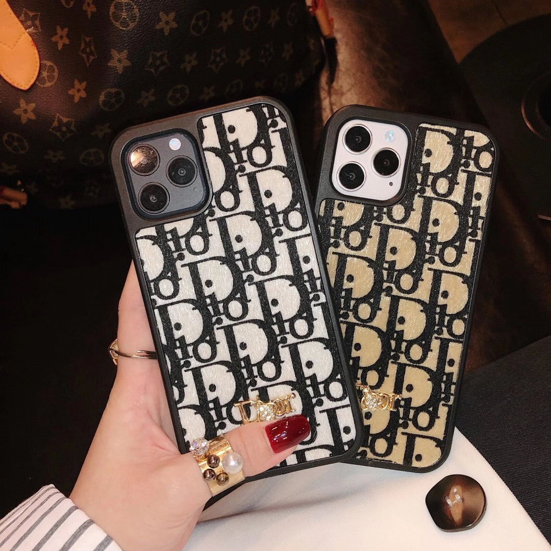 Luxury letter plush phone case