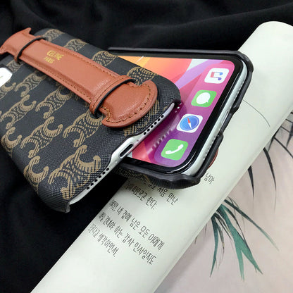 Contrast color wristband phone case