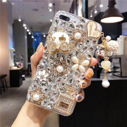 Small Fresh Rhinestones Diamond Phone Case - LVCASE