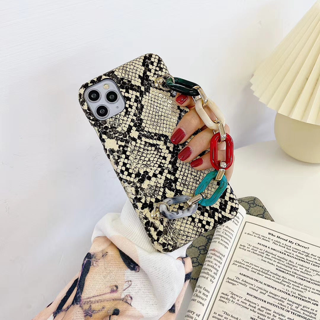 Snake skin  Leather mobile phone case