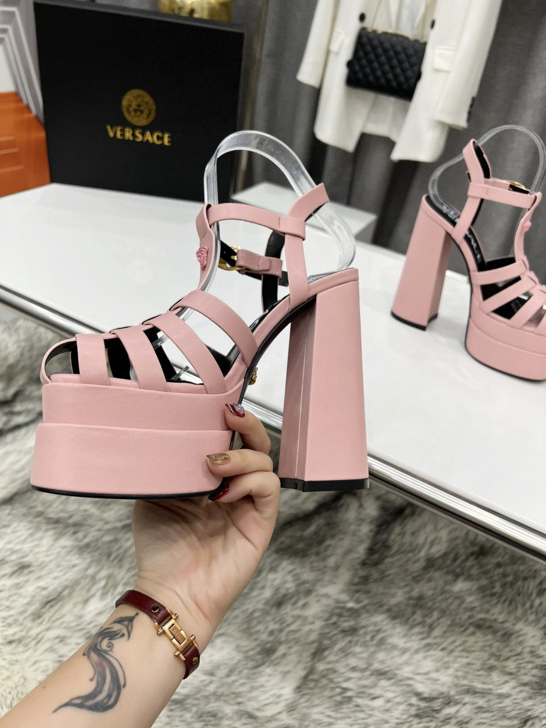 V E R S A C E - Steppe Heels [Pink]