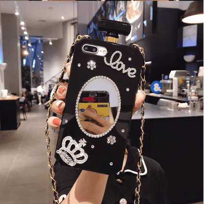 Perfume Bottle Hanging Neck Chain Phone Case - LVCASE
