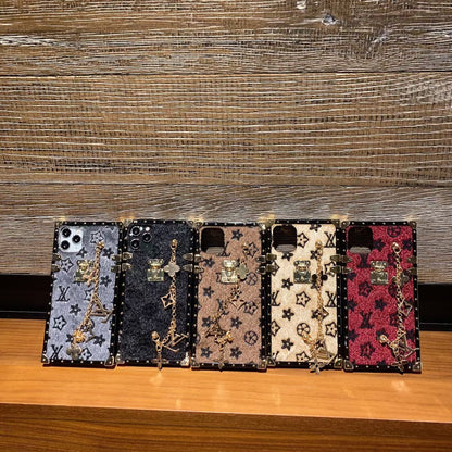 Luxury brushed square phone case