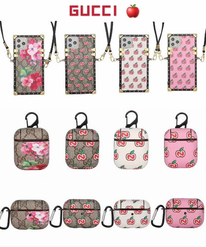 Fashion square diagonal phone case and Airpods case