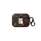 Retro flower  leather Airpods case