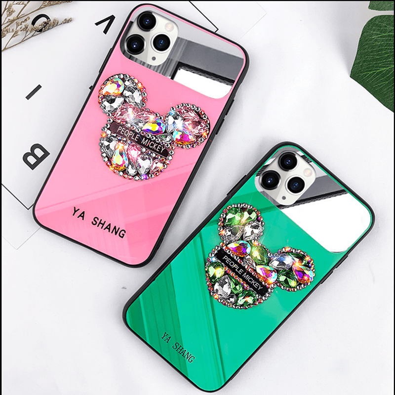 Rhinestones Lanyard Lightweight Edging Phone Case - LVCASE