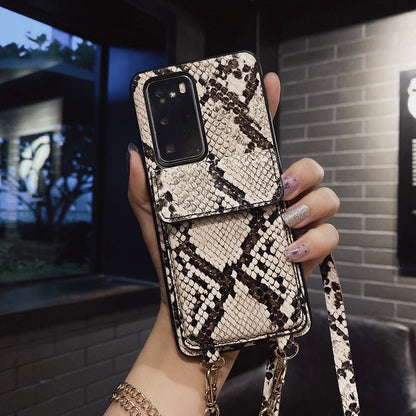 High-end leather chain phone case