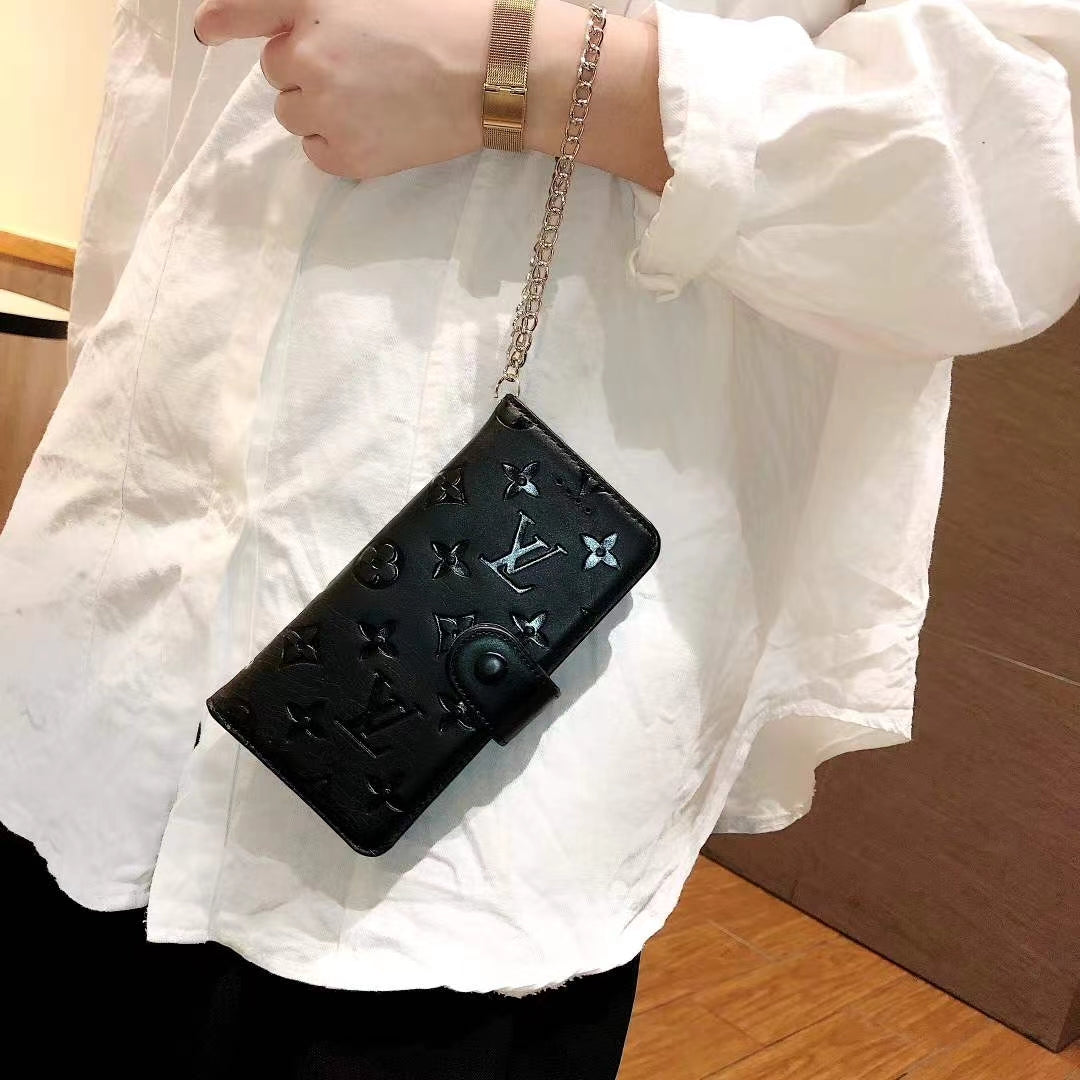 Leather card case wallet phone case