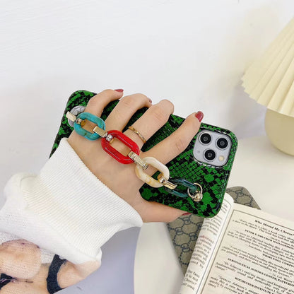 Snake skin  Leather mobile phone case