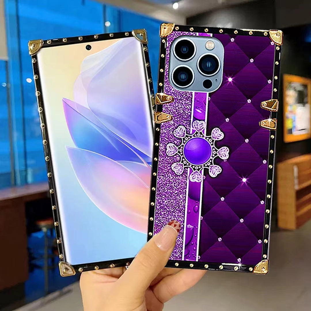 Luxury  Diamond   Square   phone case for samsung