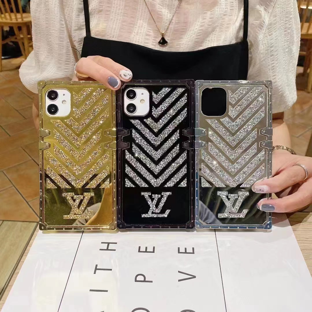 Luxury  Diamond Square Phone Case for iPhone
