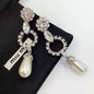 Diamond-set stud earrings