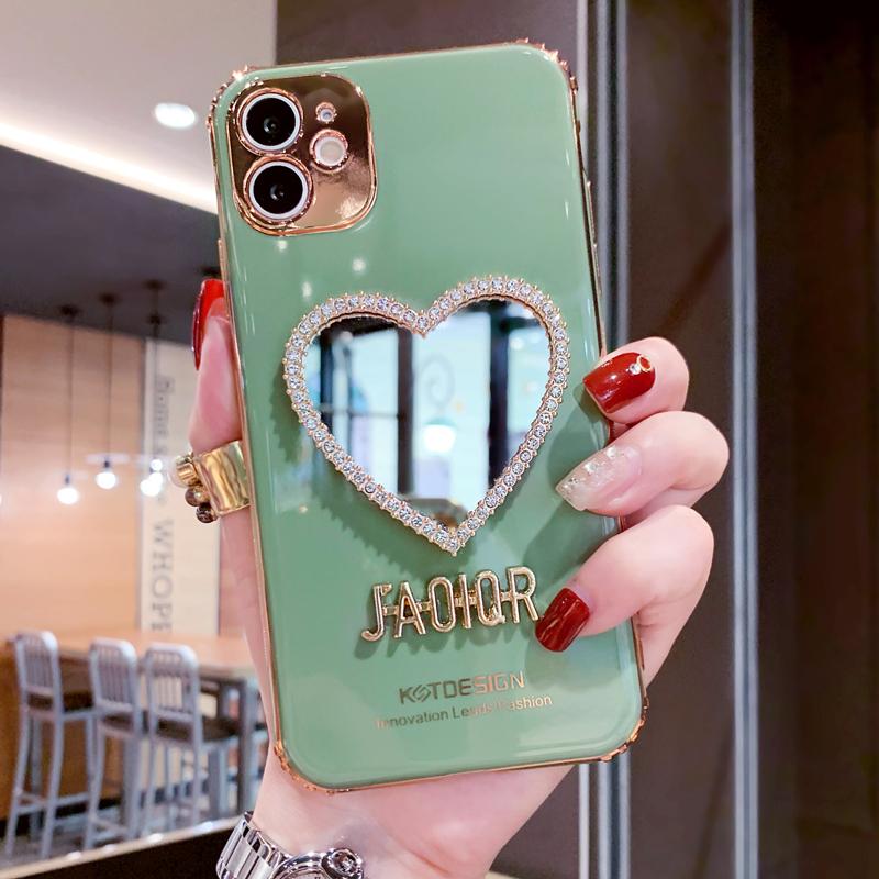 Cute Diamond Mirror Silicone Case - LVCASE