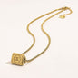 Fragrance/three-sided three-dimensional letter necklace