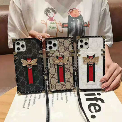 crystal Bee Square Phone Case for samsung