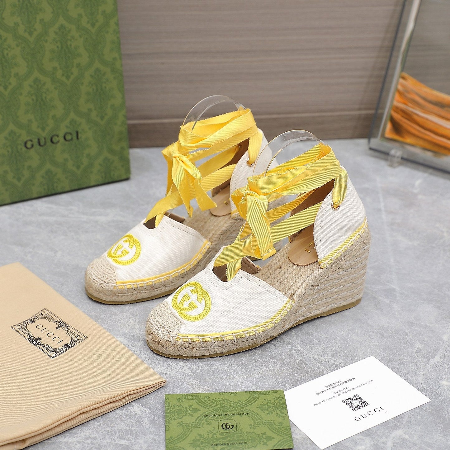 2023 GG Cotton Canvas Sandals-S58