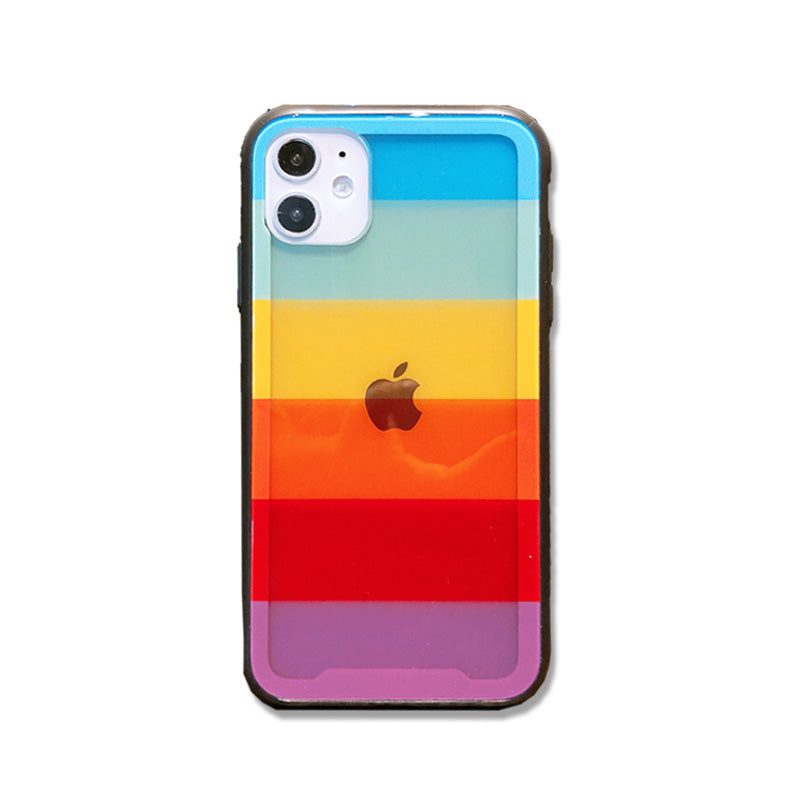Rainbow glass mobile phone case