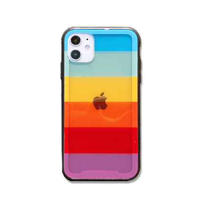 Rainbow glass mobile phone case