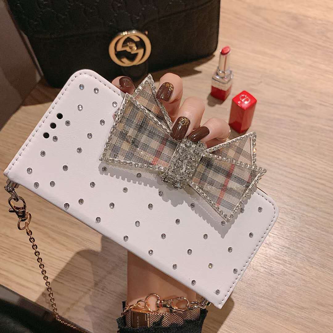 Rhinestone Leather Case Phone Case