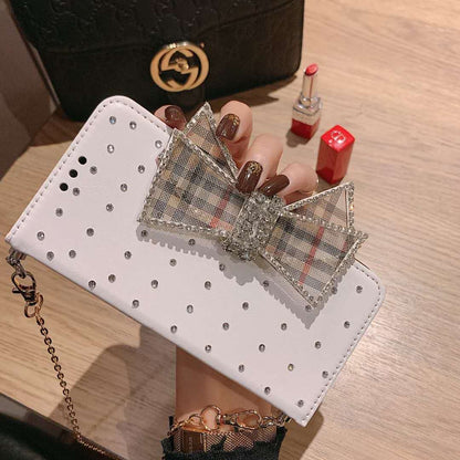 Rhinestone Leather Case Phone Case