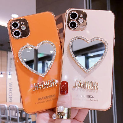 Cute Diamond Mirror Silicone Case - LVCASE