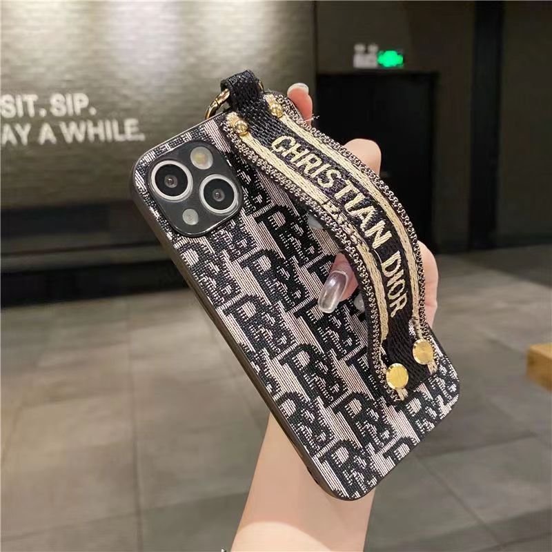 Wrist strap crossbody phone case