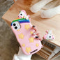 Cartoon prone pony silicone  phone case
